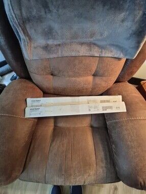 2 IKEA HULTARP Rails Nickel Plated 23 ½" 404.628.24
